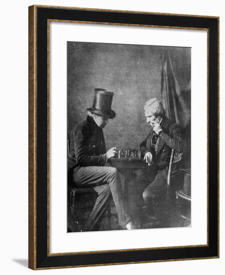 Portrait Study of Chess Players, to Show How Negatives Can Be Used to Make Any Number of Positives-Bernard Hoffman-Framed Photographic Print