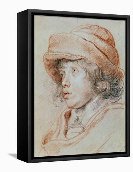Portrait Study of His Son Nicolas, Chalk Drawing-Peter Paul Rubens-Framed Premier Image Canvas