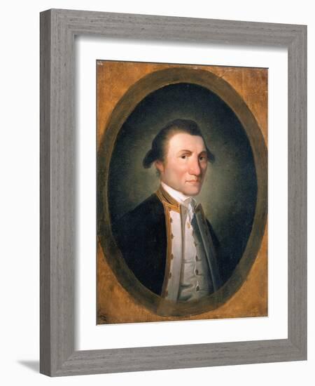 Portrait von Captain James Cook, R.N. (1728-1779), in Uniform-John Webber-Framed Giclee Print