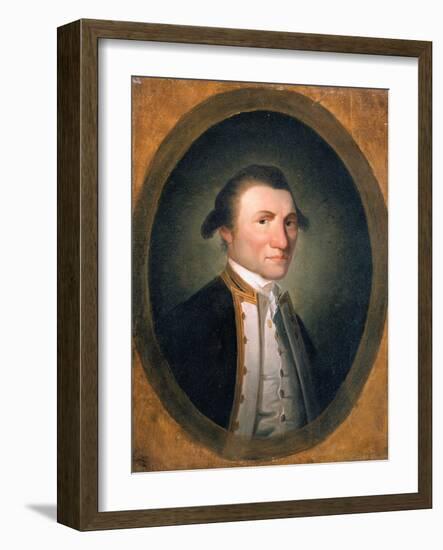 Portrait von Captain James Cook, R.N. (1728-1779), in Uniform-John Webber-Framed Giclee Print