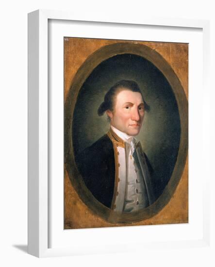 Portrait von Captain James Cook, R.N. (1728-1779), in Uniform-John Webber-Framed Giclee Print