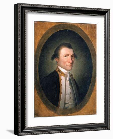 Portrait von Captain James Cook, R.N. (1728-1779), in Uniform-John Webber-Framed Giclee Print
