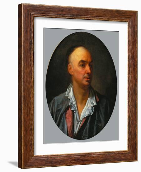 Portrait von Denis Diderot-Jean Baptiste Greuze-Framed Giclee Print