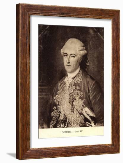 Portrait Von König Louis XV, Medallie-null-Framed Giclee Print