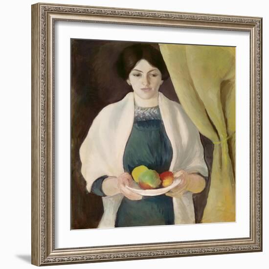 Portrait with Apples, 1909-Auguste Macke-Framed Giclee Print