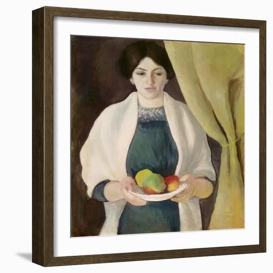 Portrait with Apples, 1909-Auguste Macke-Framed Giclee Print