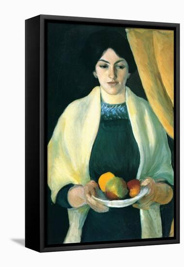 Portrait with Apples (Portrait of the Wife of the Artist)-Auguste Macke-Framed Stretched Canvas