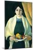 Portrait with Apples (Portrait of the Wife of the Artist)-Auguste Macke-Mounted Art Print