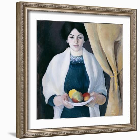 Portrait with Apples-August Macke-Framed Giclee Print