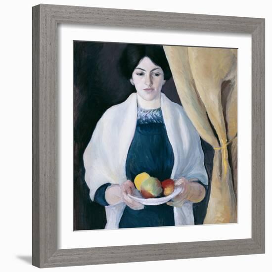 Portrait with Apples-August Macke-Framed Giclee Print