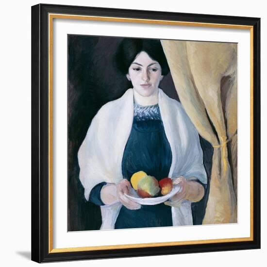 Portrait with Apples-August Macke-Framed Giclee Print