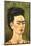 Portrait with Gold Dress-Frida Kahlo-Mounted Premium Giclee Print