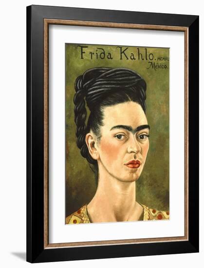 Portrait with Gold Dress-Frida Kahlo-Framed Art Print