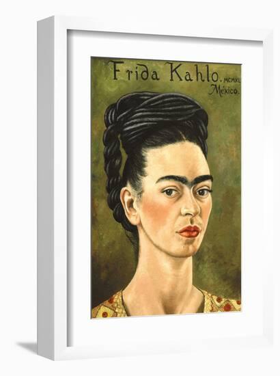 Portrait with Gold Dress-Frida Kahlo-Framed Art Print