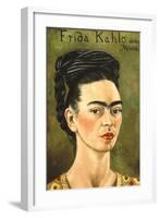 Portrait with Gold Dress-Frida Kahlo-Framed Art Print