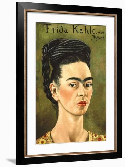 Portrait with Gold Dress-Frida Kahlo-Framed Art Print