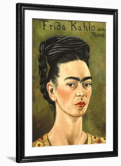 Portrait with Gold Dress-Frida Kahlo-Framed Art Print