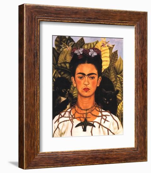 Portrait with Necklace-Frida Kahlo-Framed Art Print