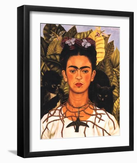 Portrait with Necklace-Frida Kahlo-Framed Art Print