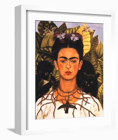 Portrait with Necklace-Frida Kahlo-Framed Art Print