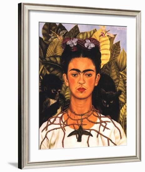 Portrait with Necklace-Frida Kahlo-Framed Art Print