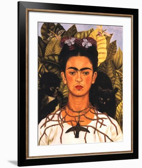 Portrait with Necklace-Frida Kahlo-Framed Art Print