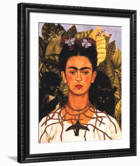 Portrait with Necklace-Frida Kahlo-Framed Art Print