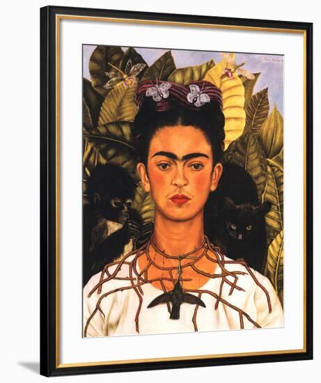 Portrait with Necklace-Frida Kahlo-Framed Art Print