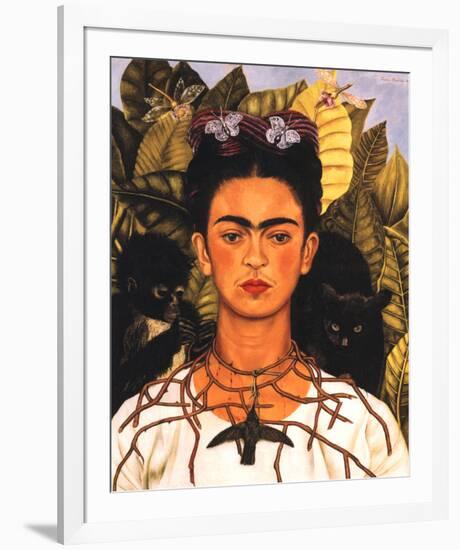 Portrait with Necklace-Frida Kahlo-Framed Art Print