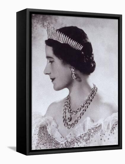 Portrait with Tiara of Her Majesty Queen Elizabeth, the Queen Mother-Cecil Beaton-Framed Premier Image Canvas
