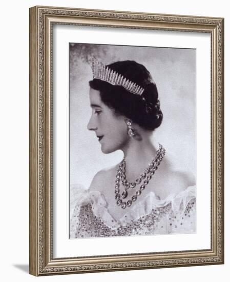 Portrait with Tiara of Her Majesty Queen Elizabeth, the Queen Mother-Cecil Beaton-Framed Photographic Print