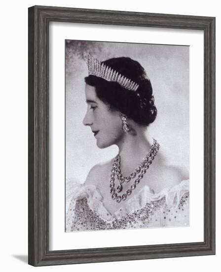 Portrait with Tiara of Her Majesty Queen Elizabeth, the Queen Mother-Cecil Beaton-Framed Photographic Print