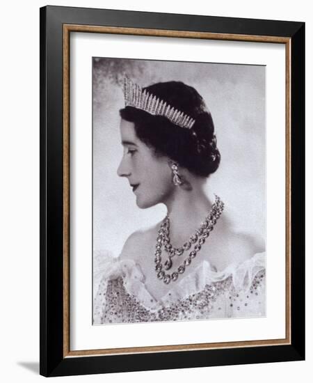 Portrait with Tiara of Her Majesty Queen Elizabeth, the Queen Mother-Cecil Beaton-Framed Photographic Print