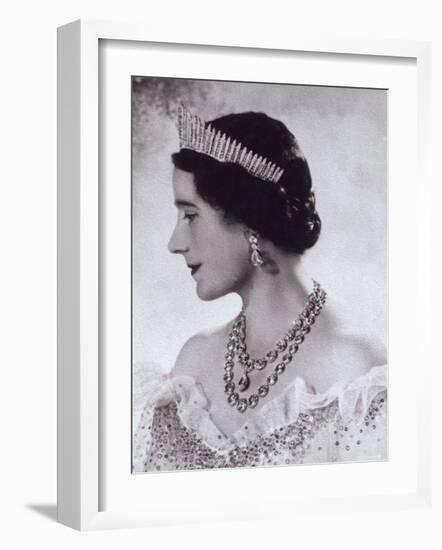 Portrait with Tiara of Her Majesty Queen Elizabeth, the Queen Mother-Cecil Beaton-Framed Photographic Print