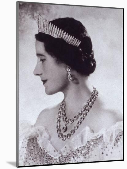 Portrait with Tiara of Her Majesty Queen Elizabeth, the Queen Mother-Cecil Beaton-Mounted Photographic Print