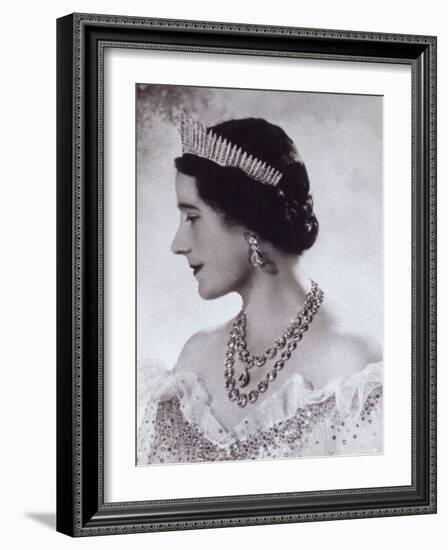 Portrait with Tiara of Her Majesty Queen Elizabeth, the Queen Mother-Cecil Beaton-Framed Photographic Print