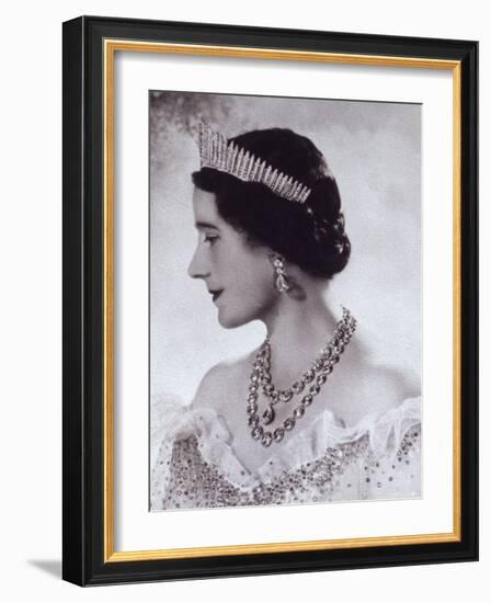 Portrait with Tiara of Her Majesty Queen Elizabeth, the Queen Mother-Cecil Beaton-Framed Photographic Print