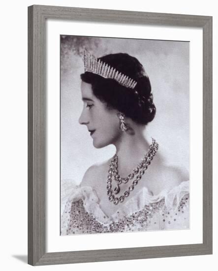 Portrait with Tiara of Her Majesty Queen Elizabeth, the Queen Mother-Cecil Beaton-Framed Photographic Print