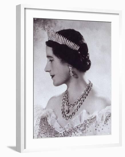 Portrait with Tiara of Her Majesty Queen Elizabeth, the Queen Mother-Cecil Beaton-Framed Photographic Print