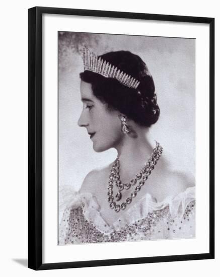 Portrait with Tiara of Her Majesty Queen Elizabeth, the Queen Mother-Cecil Beaton-Framed Photographic Print