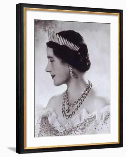 Portrait with Tiara of Her Majesty Queen Elizabeth, the Queen Mother-Cecil Beaton-Framed Photographic Print