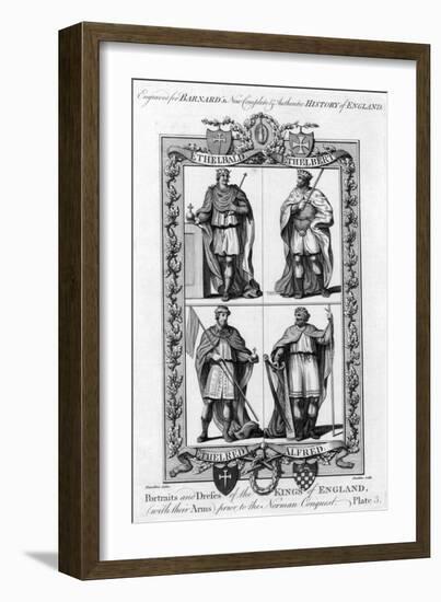 Portraits and Dresses of the Kings of England..., C1783-Hawkins-Framed Giclee Print