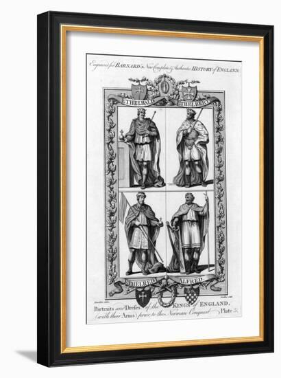 Portraits and Dresses of the Kings of England..., C1783-Hawkins-Framed Giclee Print