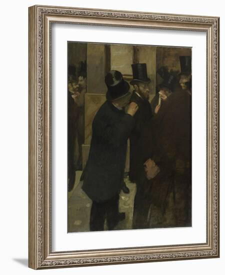 Portraits at the Stock Exchange, 1878-1879-Edgar Degas-Framed Giclee Print