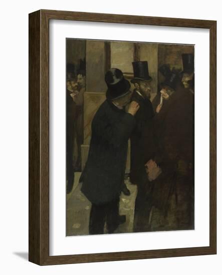 Portraits at the Stock Exchange, 1878-1879-Edgar Degas-Framed Giclee Print