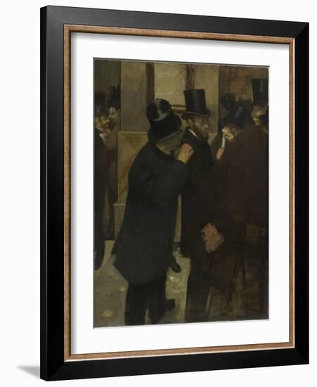 Portraits at the Stock Exchange, 1878-1879-Edgar Degas-Framed Giclee Print