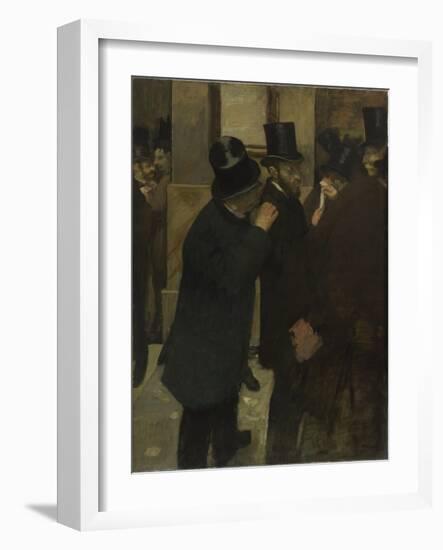 Portraits at the Stock Exchange, 1878-1879-Edgar Degas-Framed Giclee Print