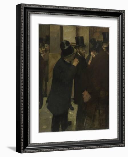 Portraits at the Stock Exchange, 1878-1879-Edgar Degas-Framed Giclee Print