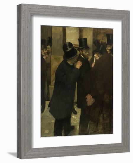 Portraits at the Stock Exchange-Edgar Degas-Framed Giclee Print