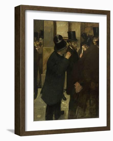 Portraits at the Stock Exchange-Edgar Degas-Framed Giclee Print